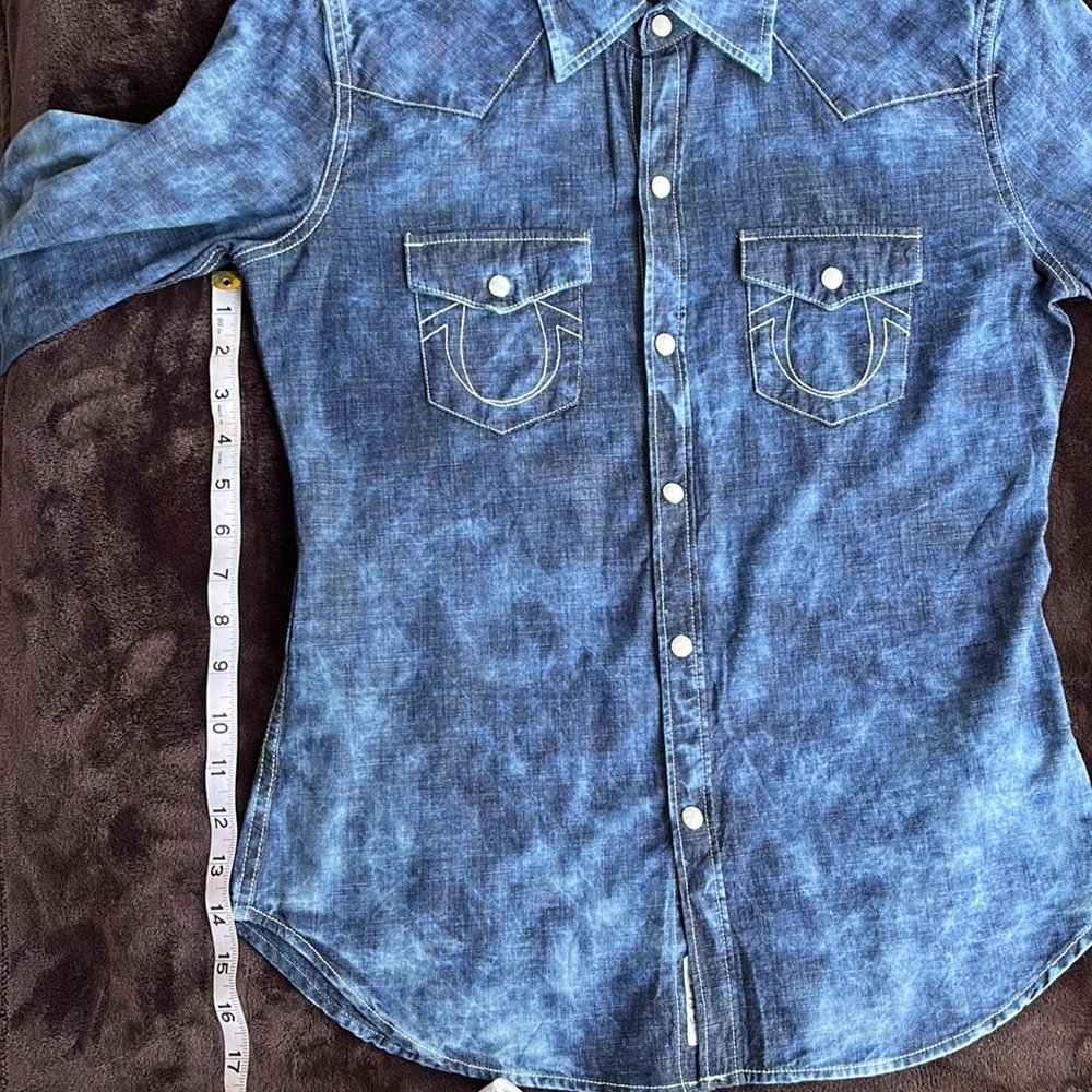 True Religion Lightweight Denim Button Down - Picture 10 of 11
